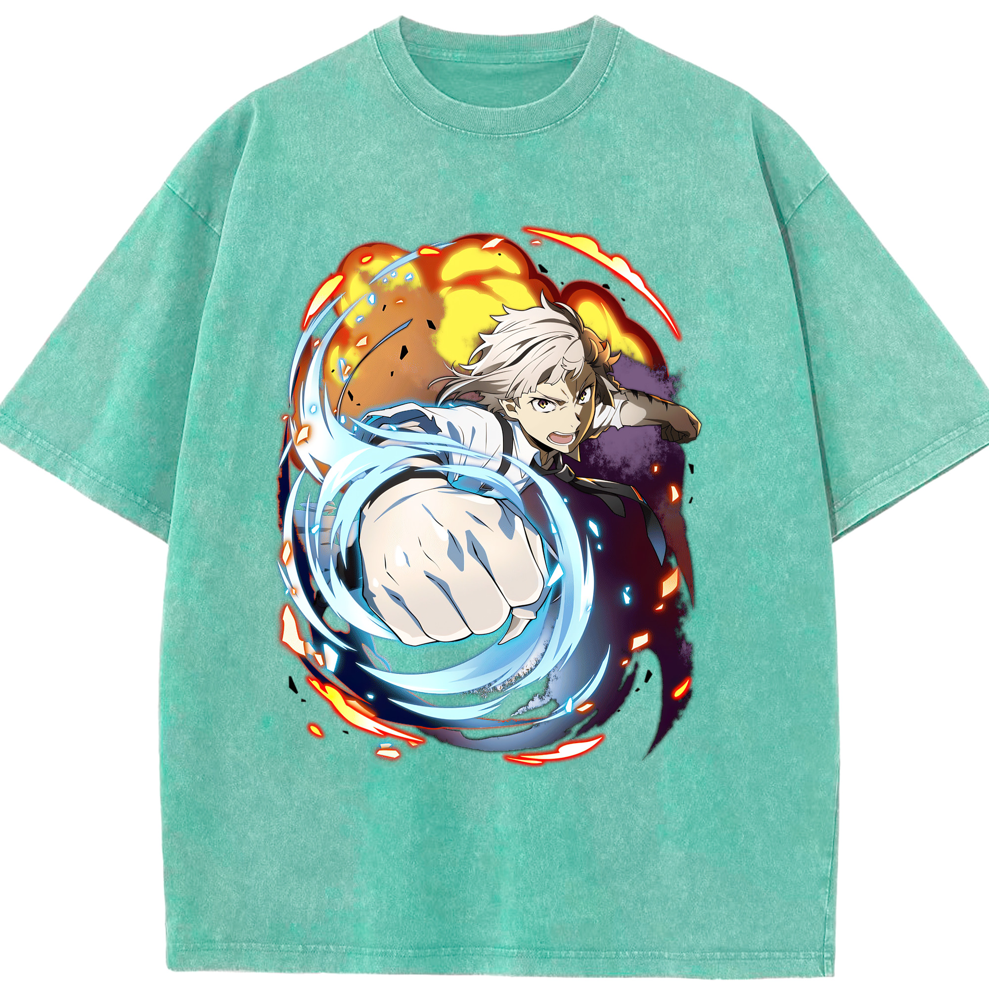 （画像用） 文豪ストレイドッグス Bungo Stray Dogs 綿100% ヴィンテージ風 半袖Tシャツ（フロントプリント）
